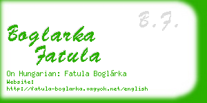 boglarka fatula business card